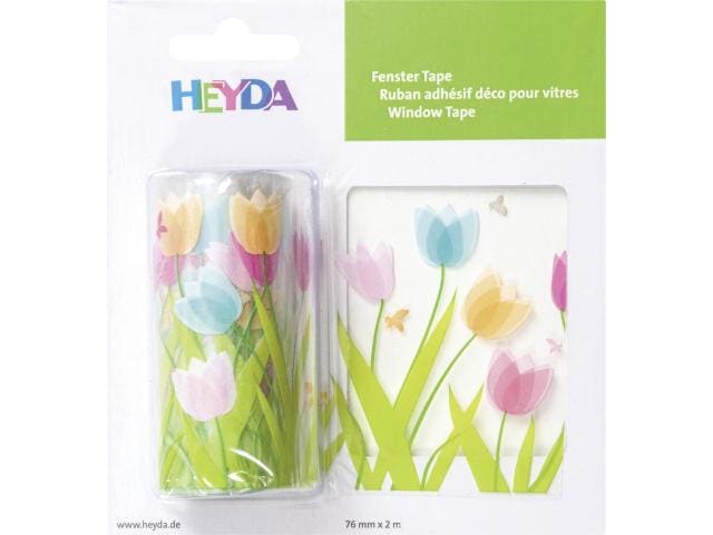Heyda Fensterbild  Tulpen 1 Stück, Mehrfarbig Fenster Tape
