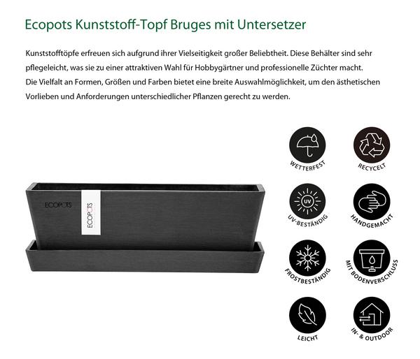 Ecopots Kunststoff-Topf Bruges mit