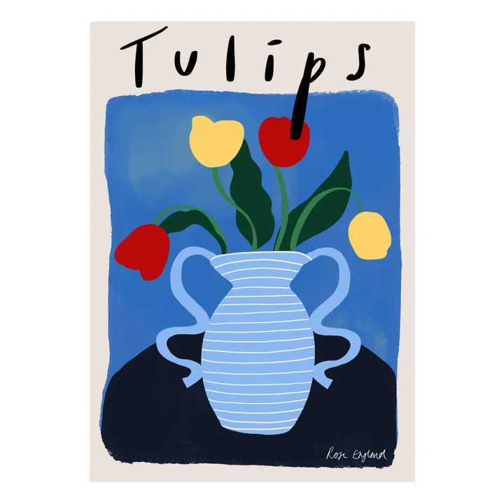 Rose England Affiche Tulips | Bleu