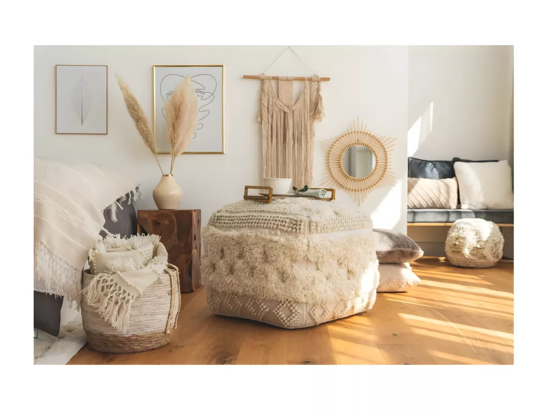 Pouf Bohème Fait à la Main 