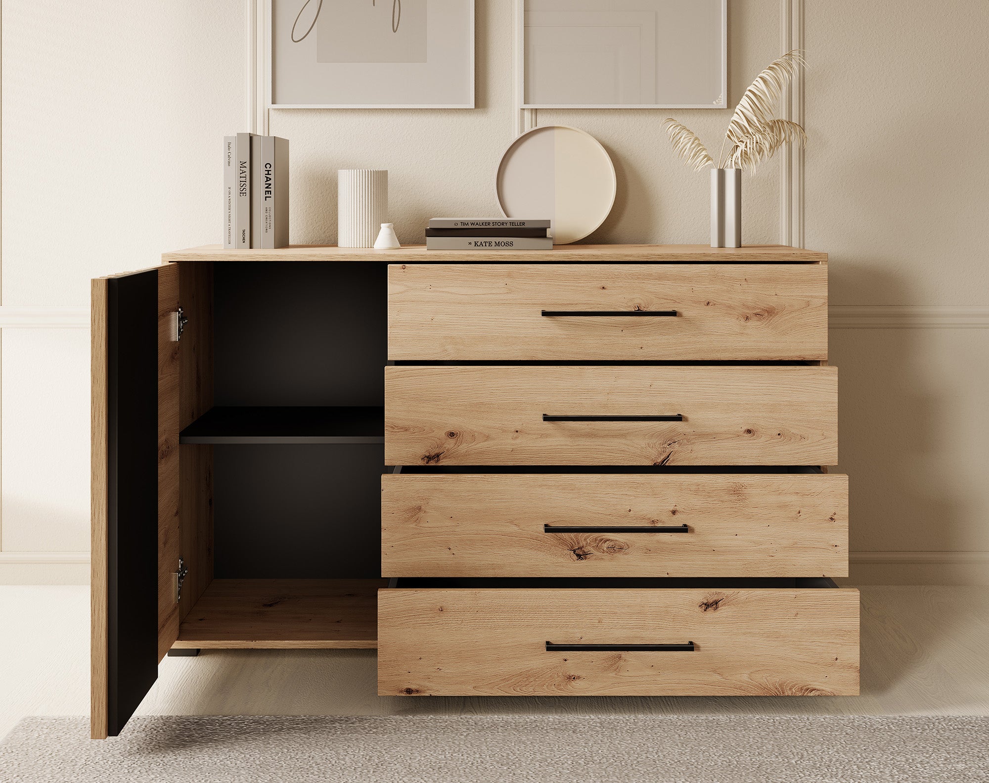 Adyson - Dressoir - Eiken - 138x40x82 cm