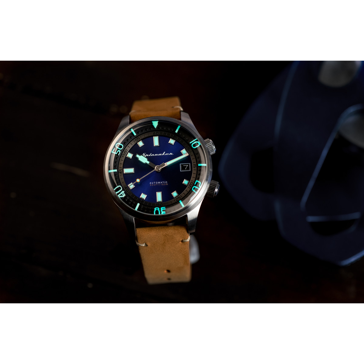 Montre Spinnaker homme acier cuir marron