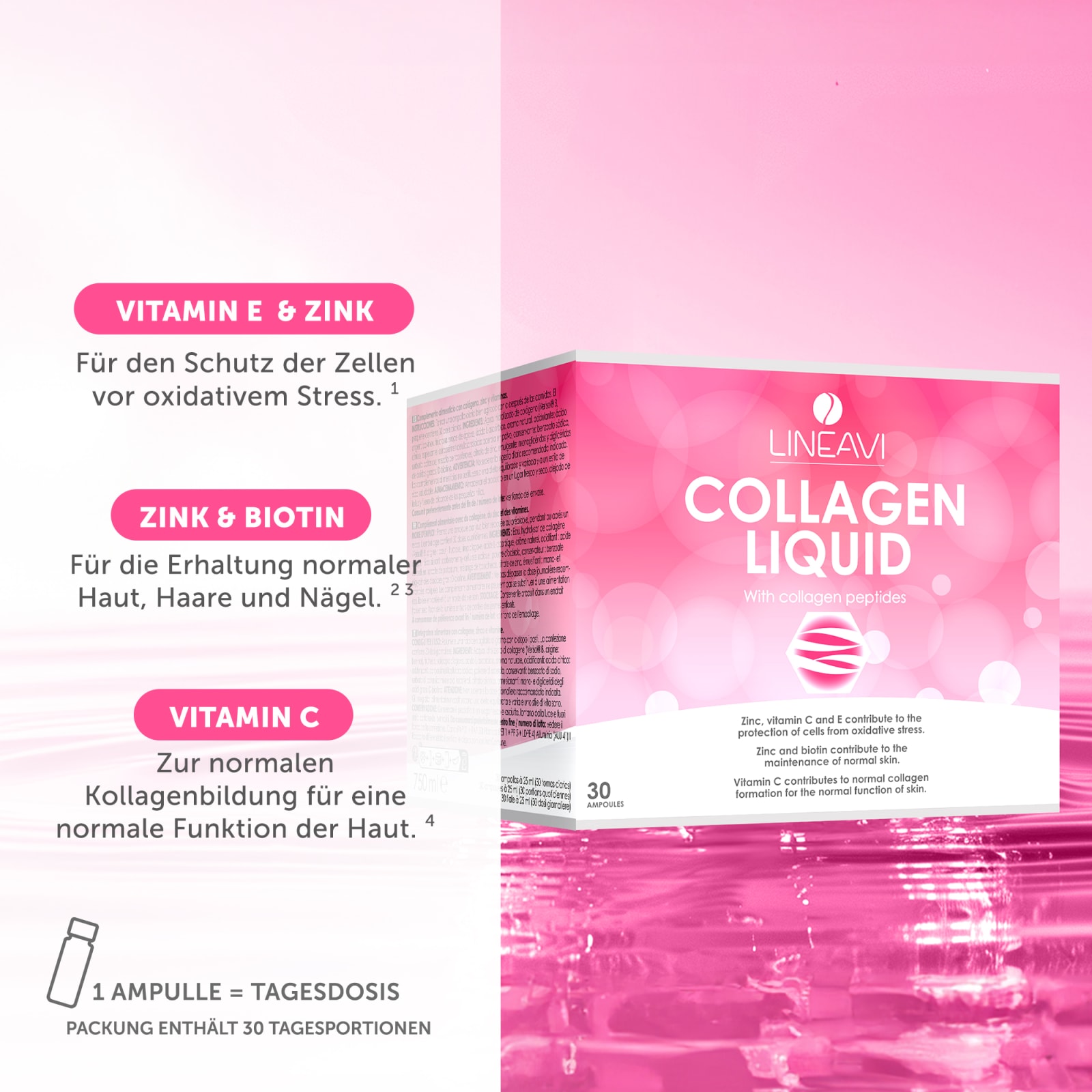 LINEAVI Kollagen Liquid (30 Trinkfläschchen)