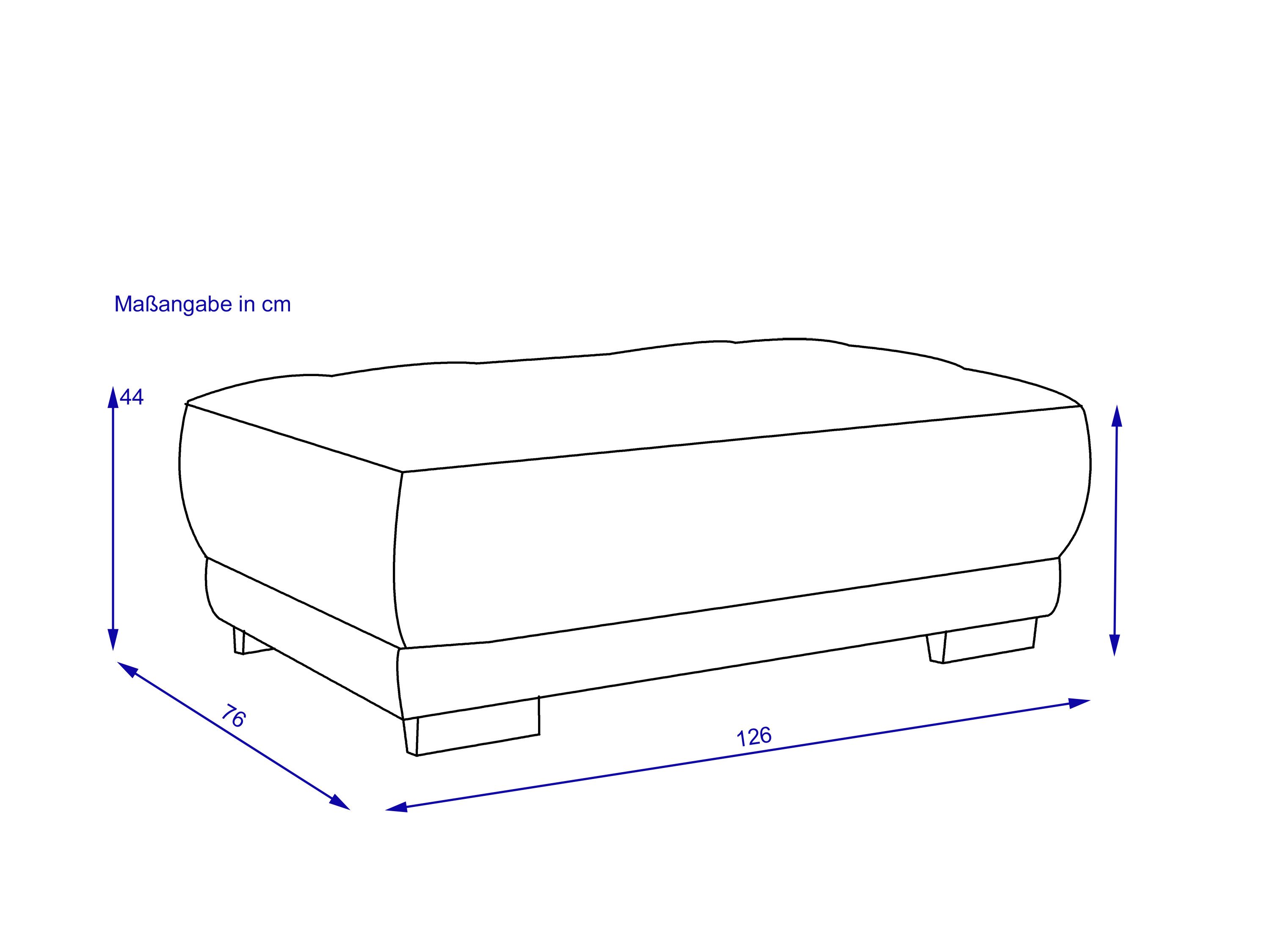 Hocker SYSTEMPOLSTER XXL MILLA alu