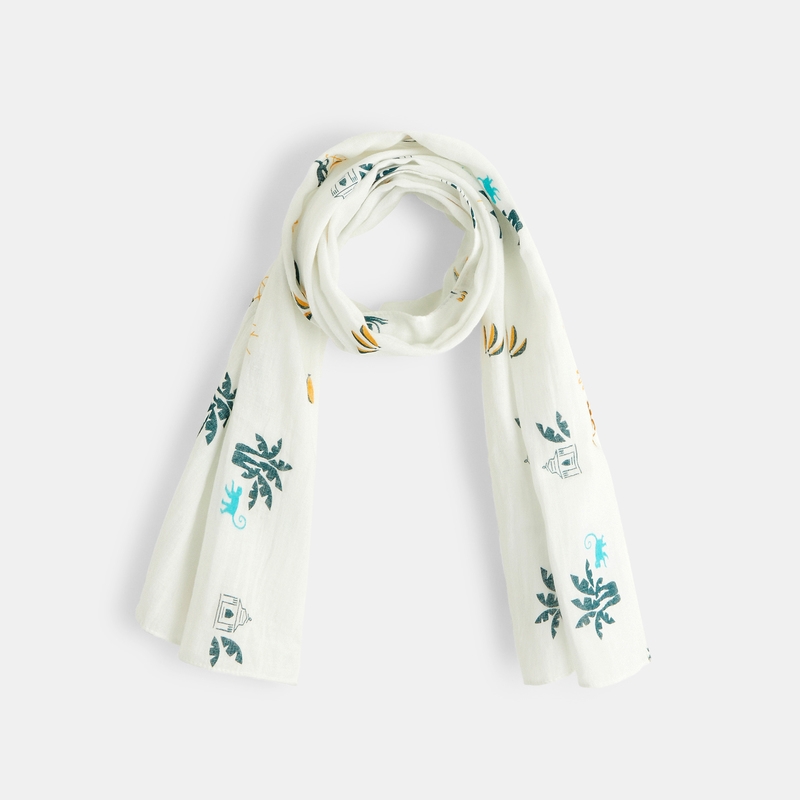 Chèche imprimé blanc garçon