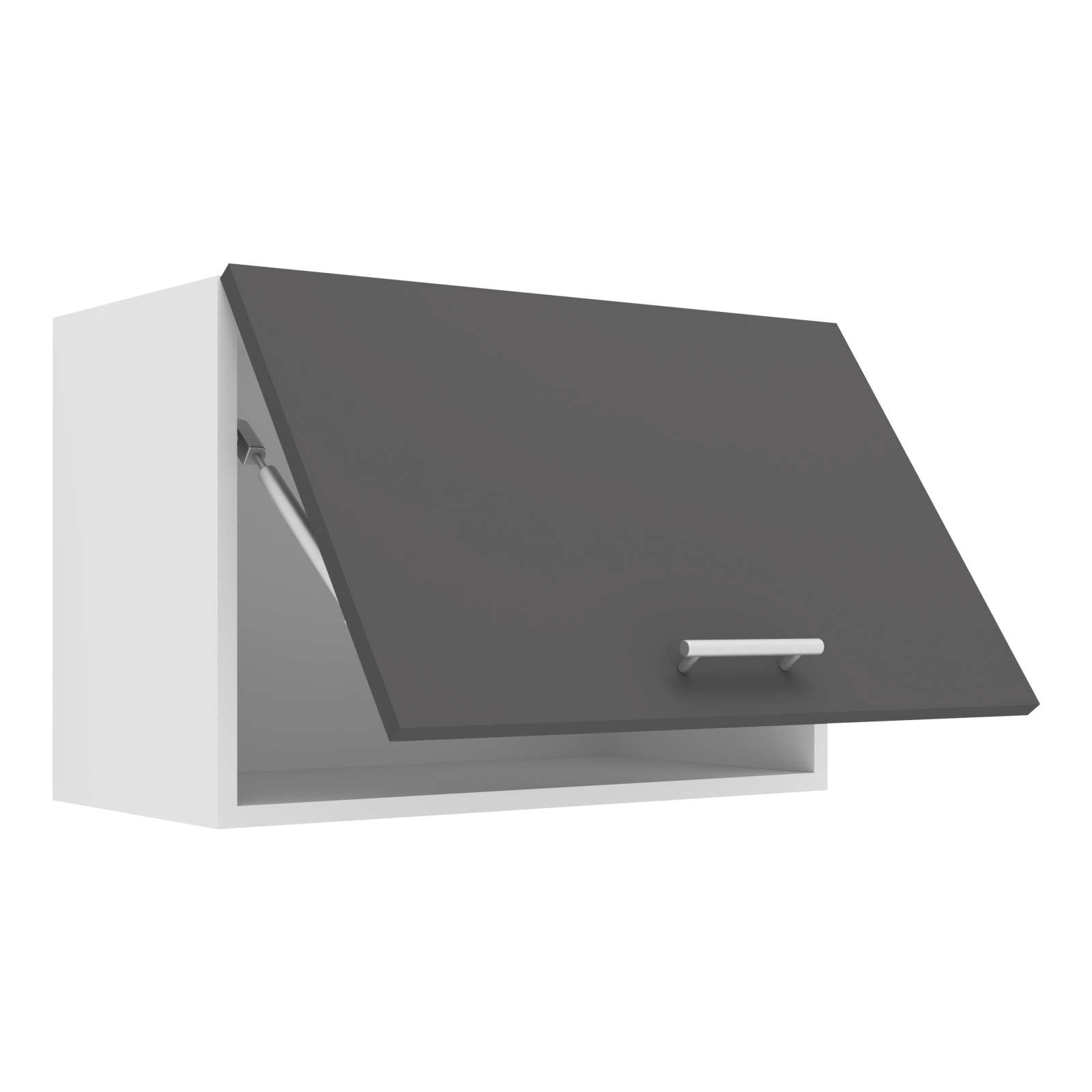 Hängeschrank ESILO - weiß - anthrazit - mit Klapptür - 60 cm