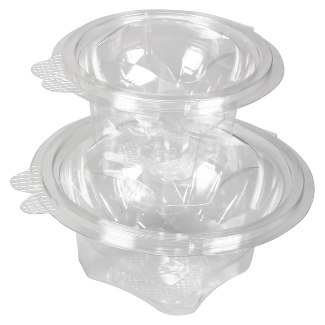 Bak, Gerecycled PET, 500ml, saladebak, 155x156.5x67.8mm, transparant