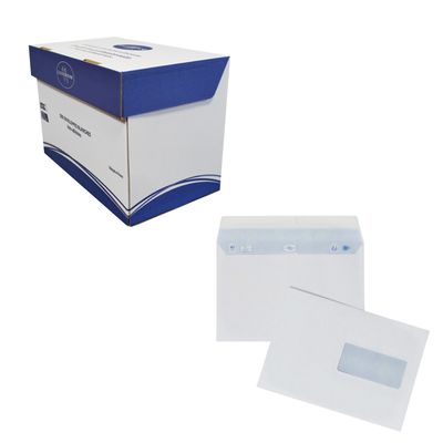 La Couronne - 200 Enveloppes C5 162 x 229 mm - 100 gr - fenêtre 45x100 mm - blanc - bande auto-adhésive