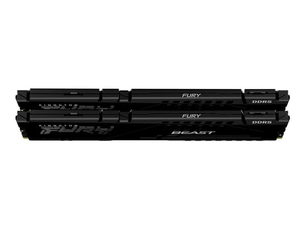Kingston FURY Beast - DDR5 - sæt - 64 GB: 2 x 32 GB - DIMM 288-PIN - 6000 MHz / PC5-48000 - CL30 - 1.4 V - ikke bufferet - on-die ECC - sort