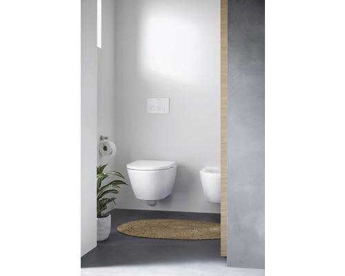 DURAVIT wandclosetset D-Neo, diepe spoeling, open rand, glanzend wit met toiletzitting 45770900A1