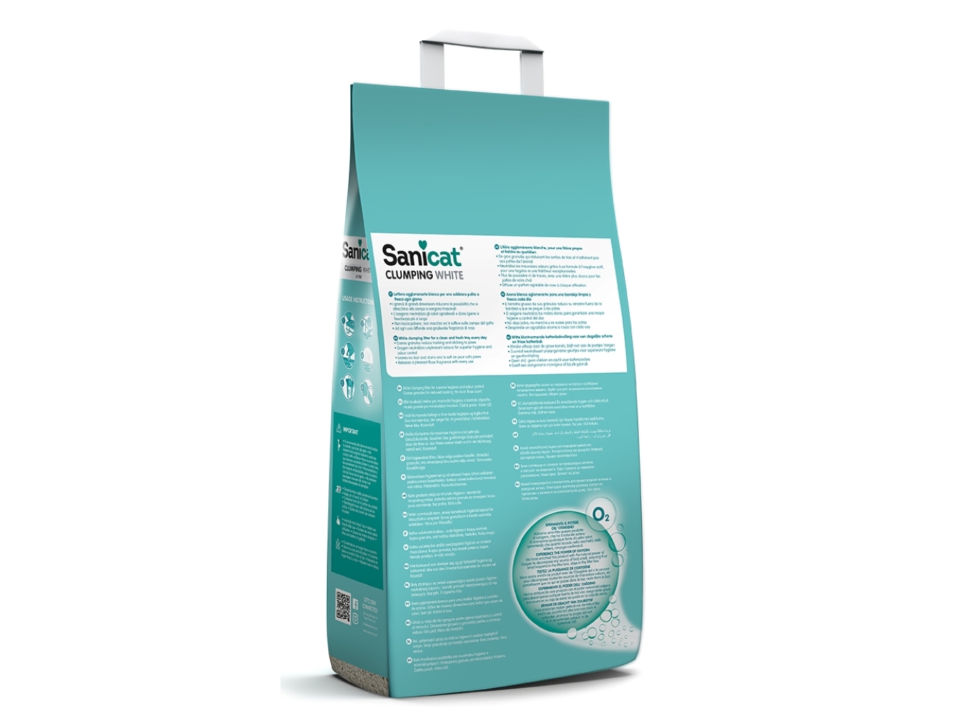 AREIA AGLOMERANTE GATO SANICAT WHITE ROSE 8L