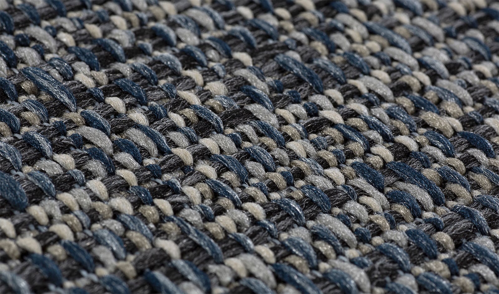 Outdoorteppich CLYDE 80 x 200 cm beige/blau
