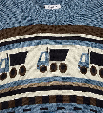 Hust and Claire Bluse - Strick - Pelle - Ocean Melange m. Truck