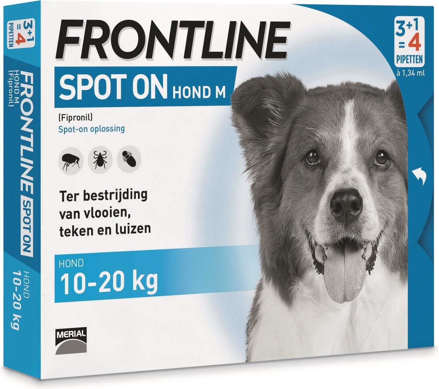 Frontline Spot On hond M 10-20 kg 4 stuks