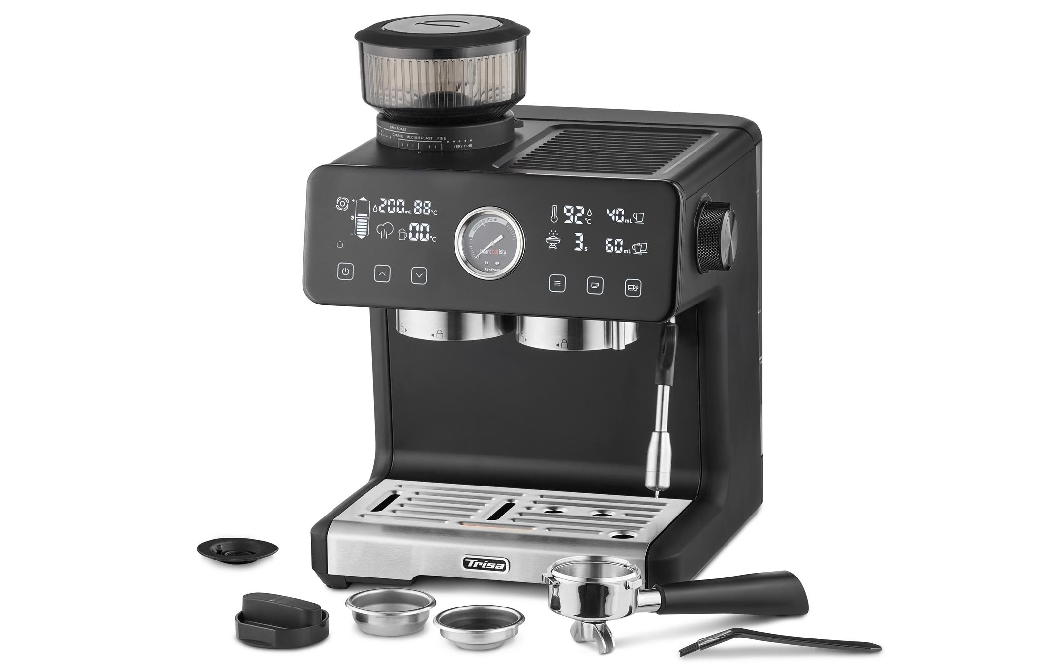 Siebträgermaschine Smart Barista Schwarz<br>Espressomaschine