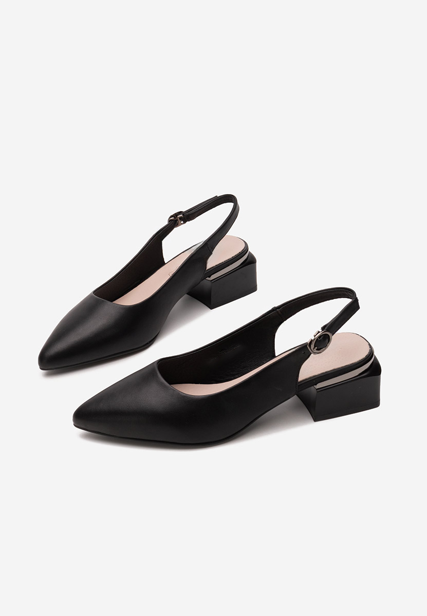 Chaussures slingback noirs Glayda