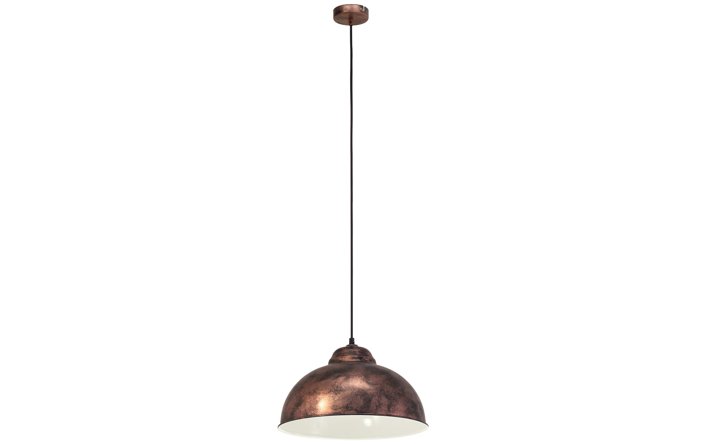 Pendelleuchte TRURO 2 1x E27, 37 cm KupferPendelleuchte, Kupfer/Weiss