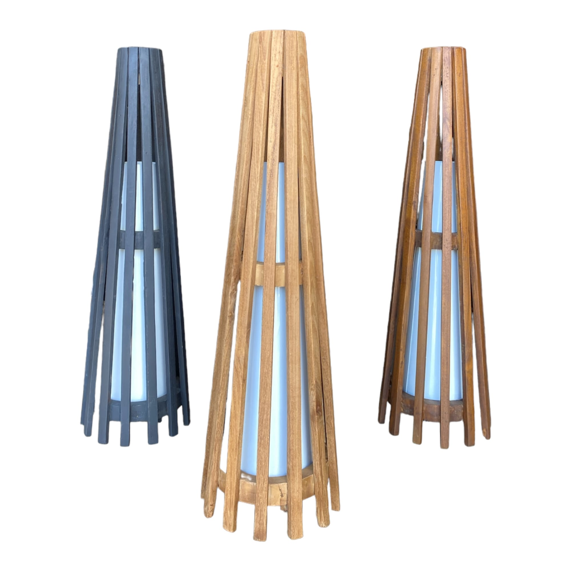 Interieurdirekt – Vloerlamp Anto – Teakhout – 60cm – Zwart