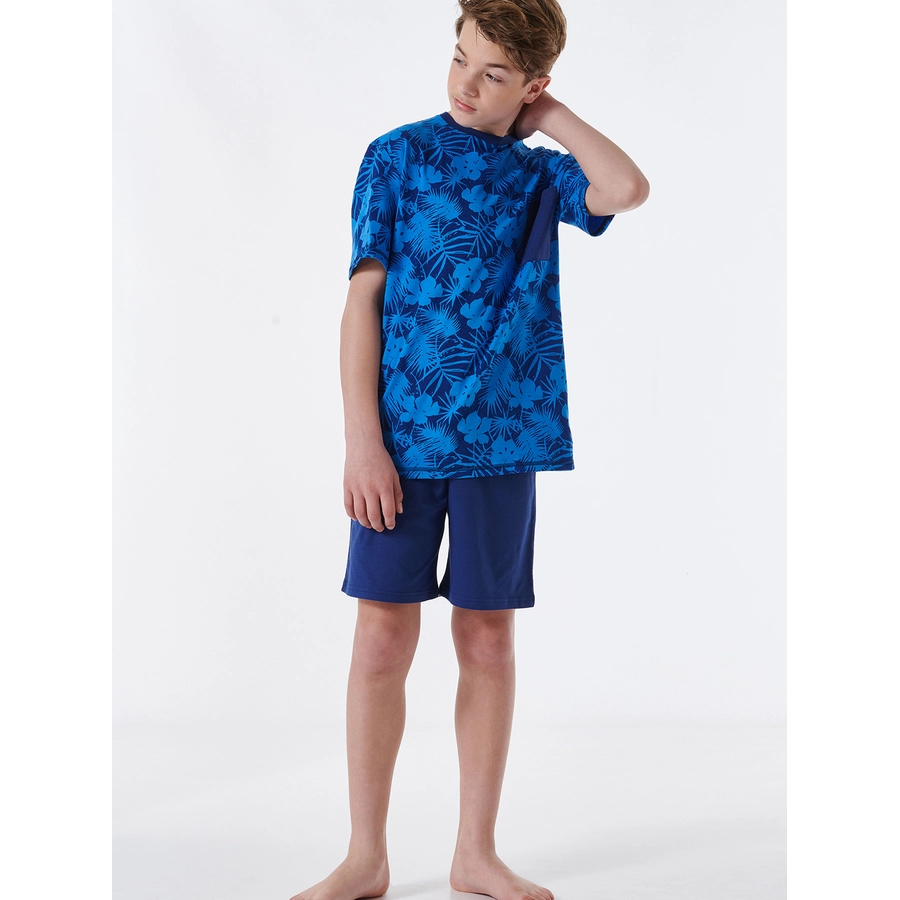 Schiesser Pyjama Organic Cotton blau