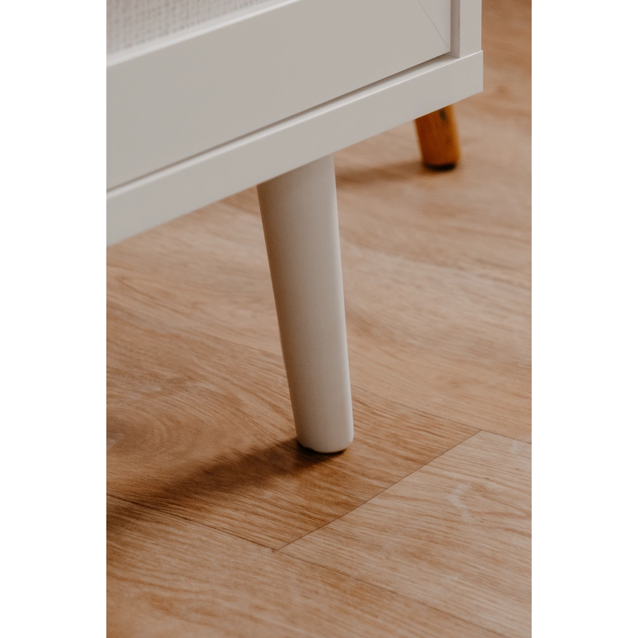 Finori Babybett Tillie, Rafia-Geflecht, Weiß Weiß