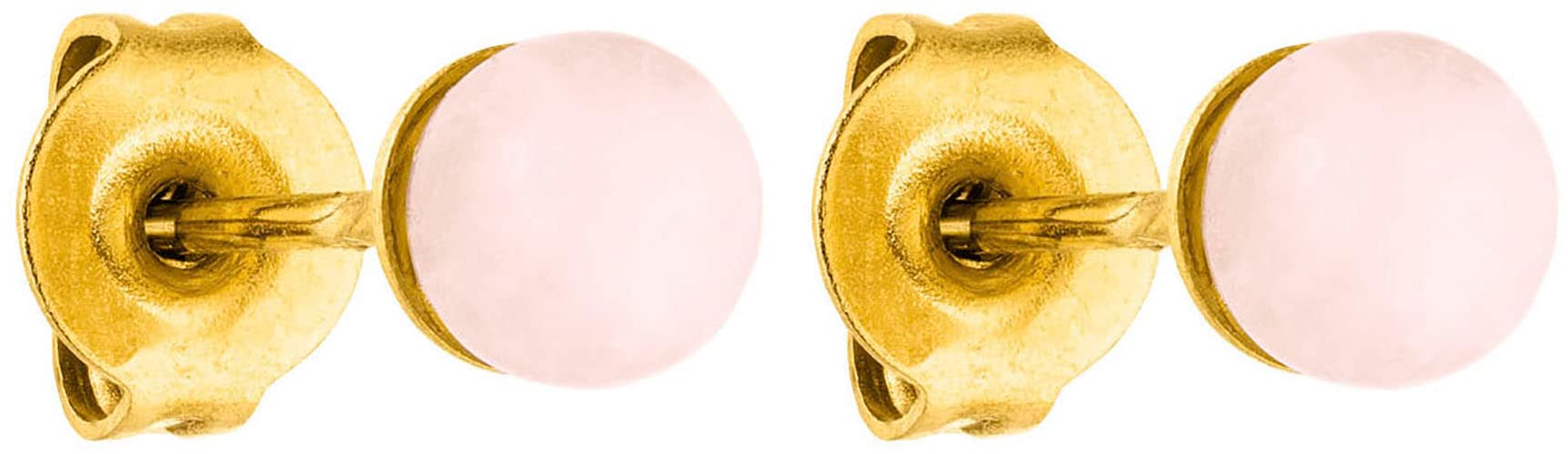 Purelei Paar Ohrstecker »Schmuck Geschenk Rose Quartz Ohrringe« mit Rosenquarz