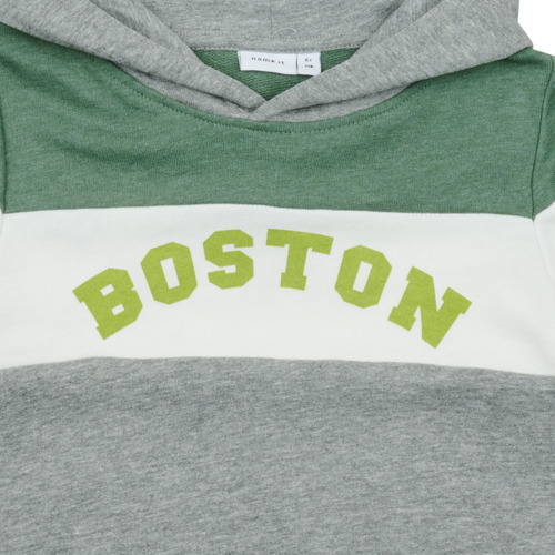 Name it - NKMBERIK LS SWEAT - Gris / Blanc / Vert