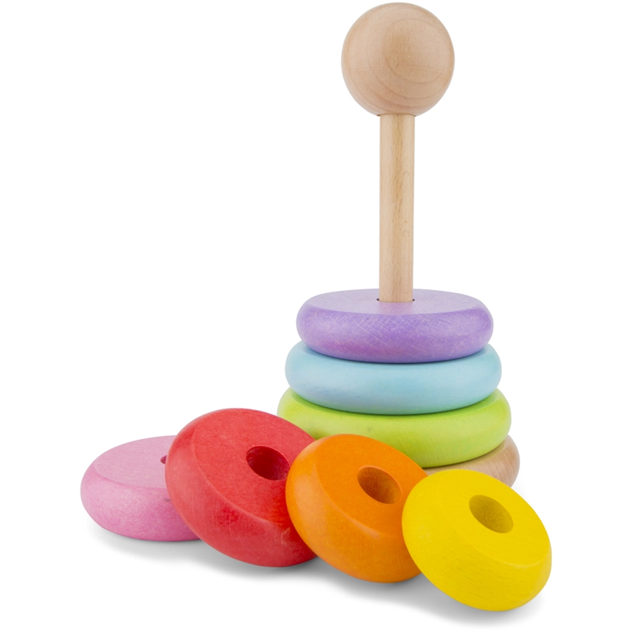 New Classic Toys Steckspiel Set -Regebogen Stapelturm