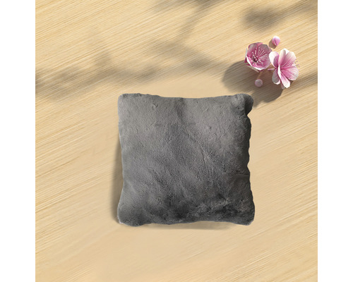 Decoratief kussen bont Romance antraciet 60x60 cm