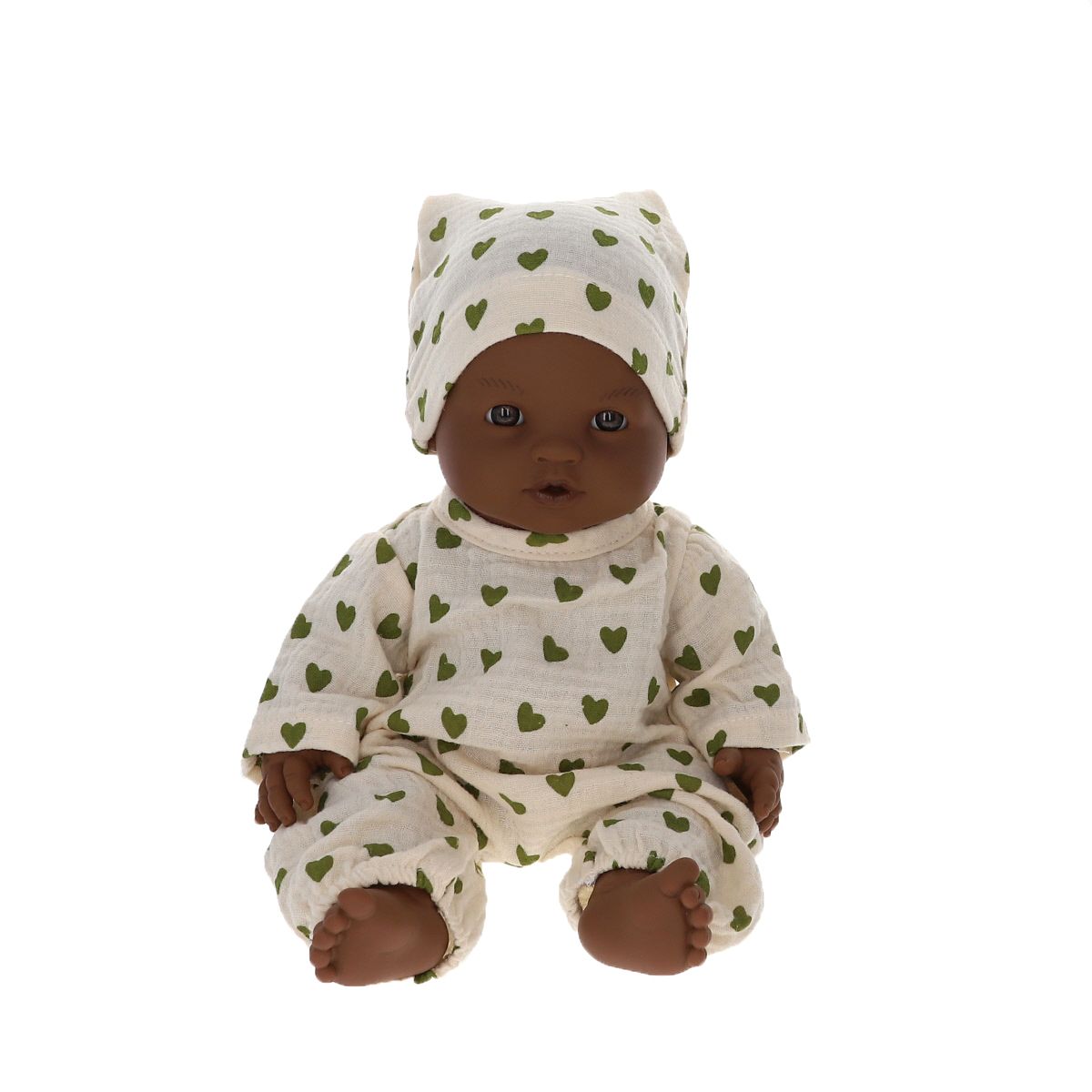 Poupée Gaston pyjama cœurs - Bébé Highland Frisette