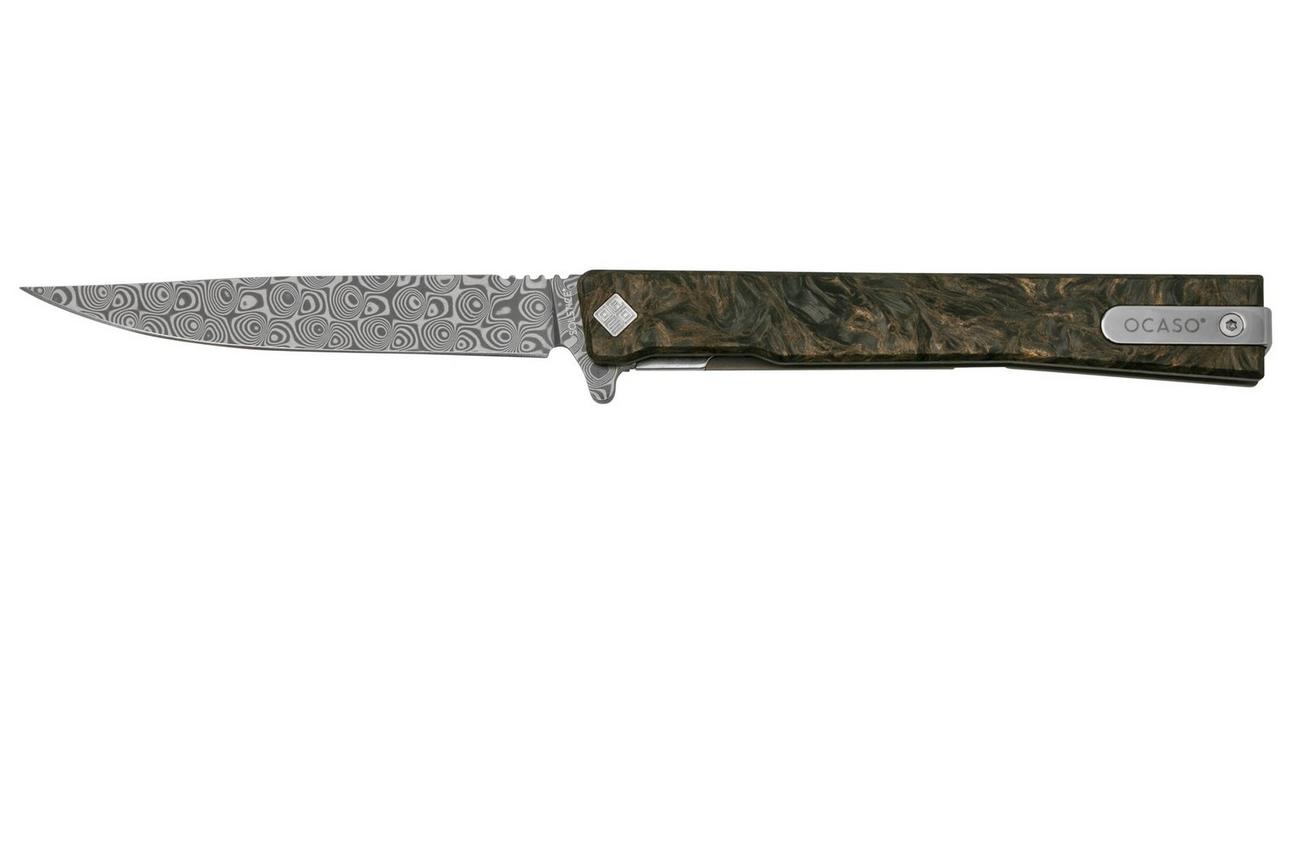 Ocaso Solstice Damascus 10IFG Fat Carbon Dark Matter Bronze, zakmes