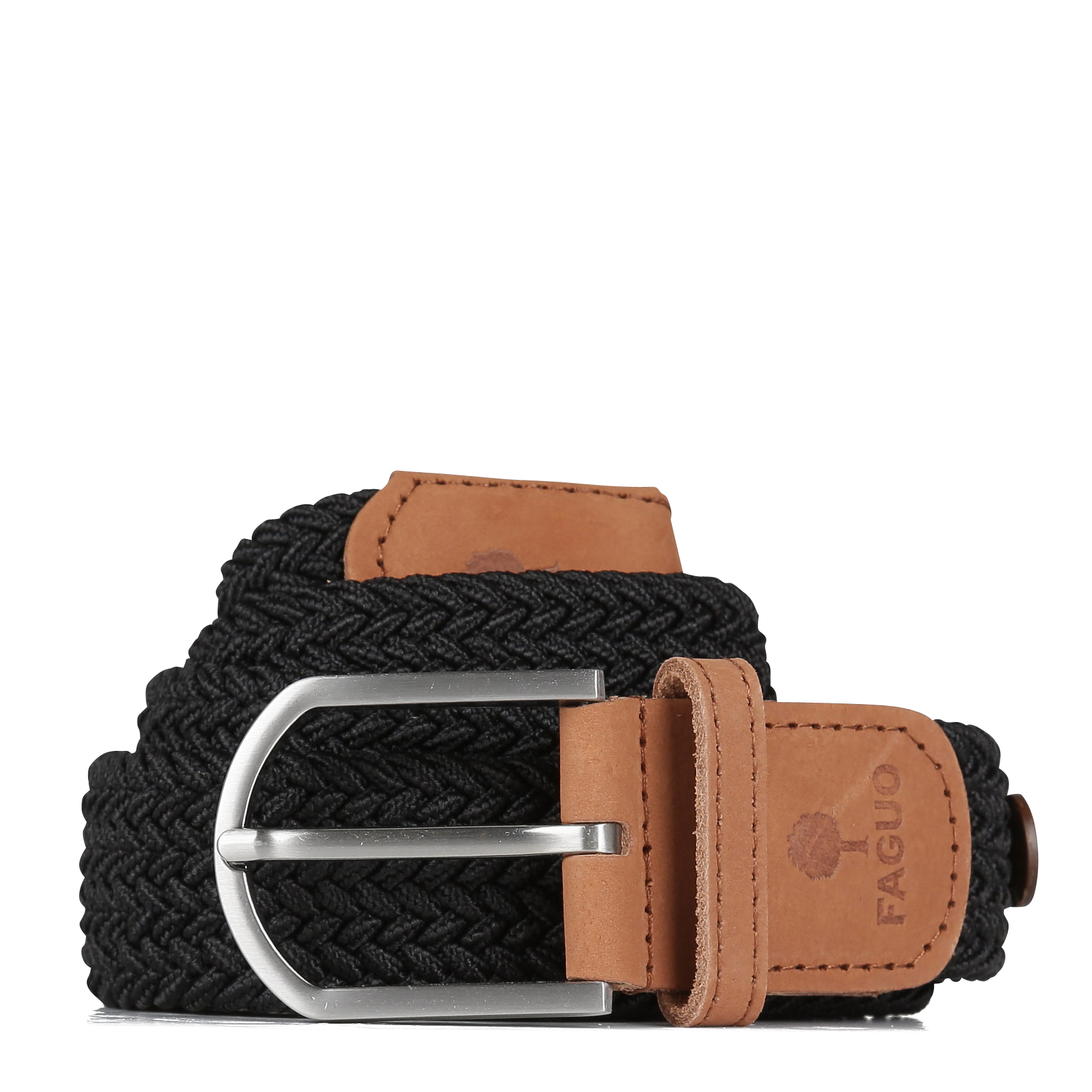 Ceinture tressée en toile | Noir