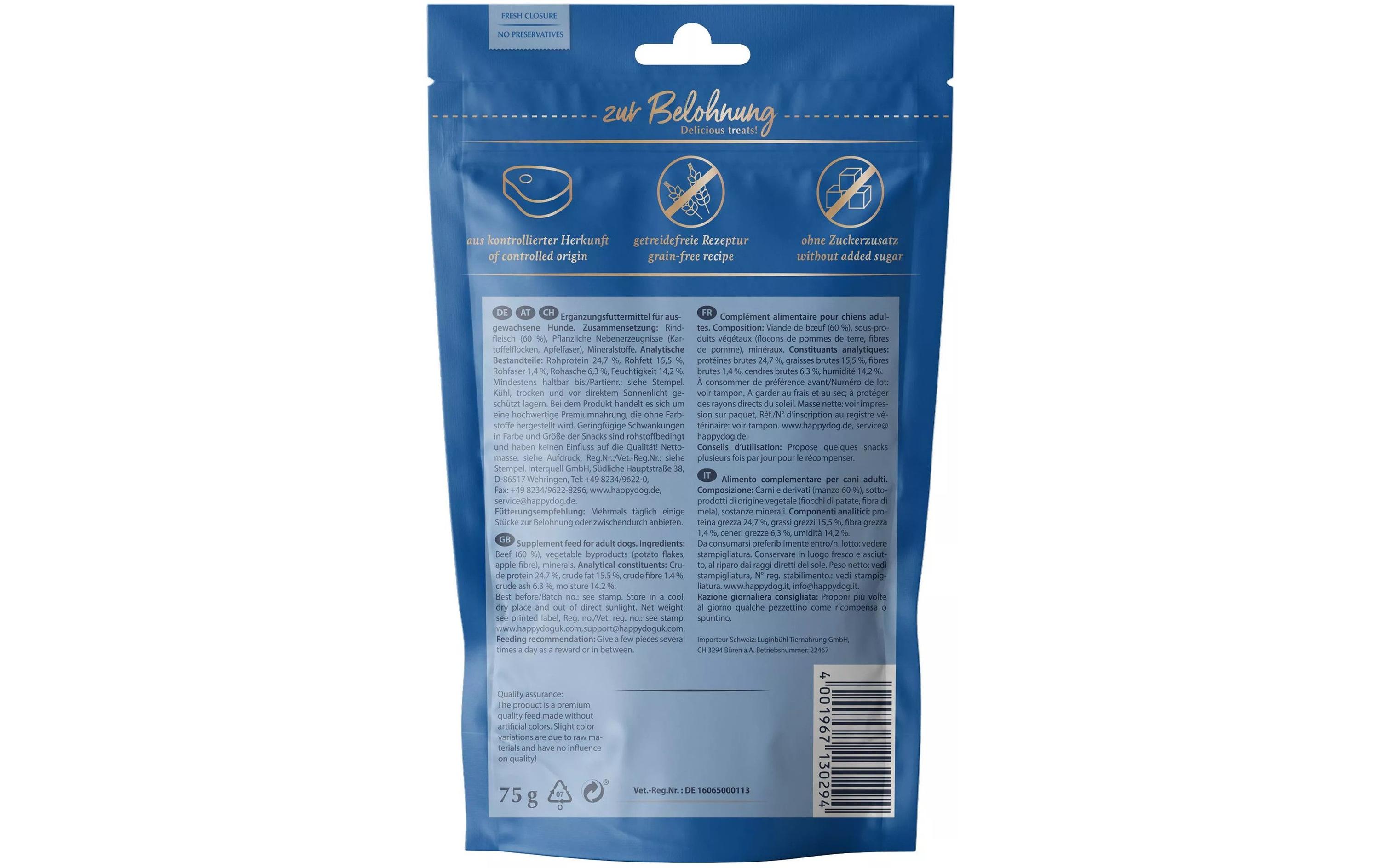 Leckerli Meat Snack Allgäu, 75 gFleischiger Snack für Hunde