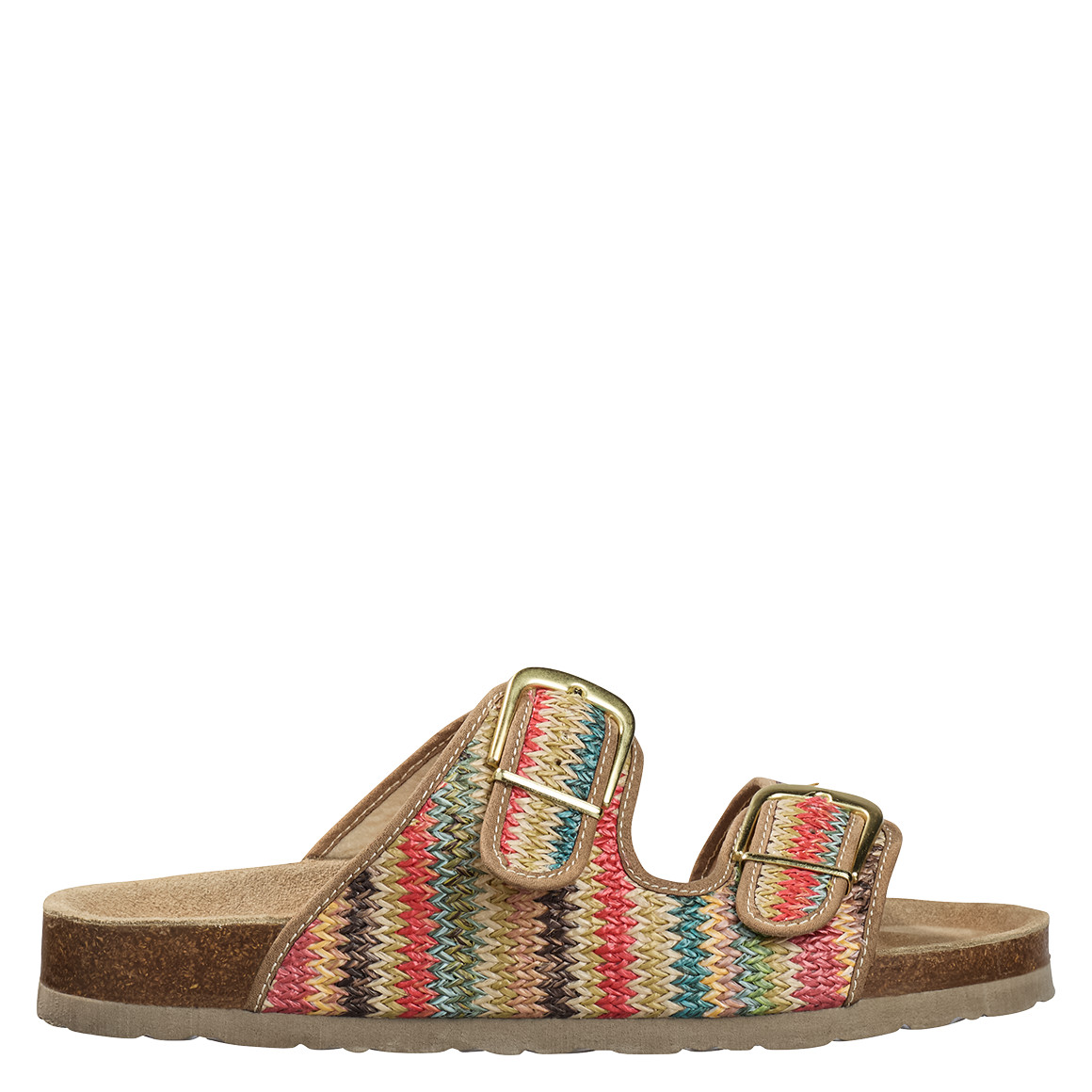Gina Benotti Damen Sandalen mit zwei Riemen beige