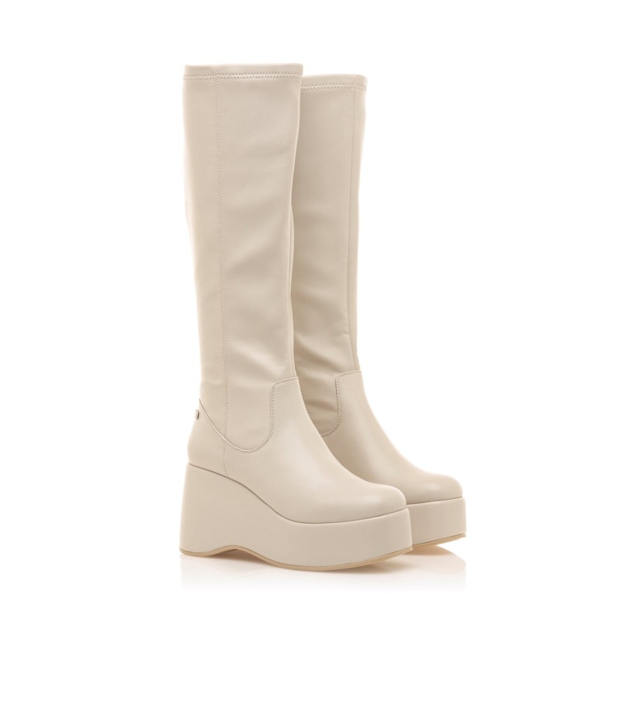 Botas de noite Mustang bege - Altura do salto: 9 cm -