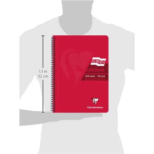 Cahier reliure intégrale EUROPA GLOSSY A4 180 pages détachables micro-perforées ligné + marge