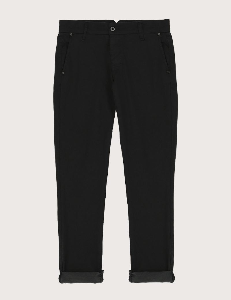 PLEASE PANTALON CITY ŒILLETS POCHES NOIR