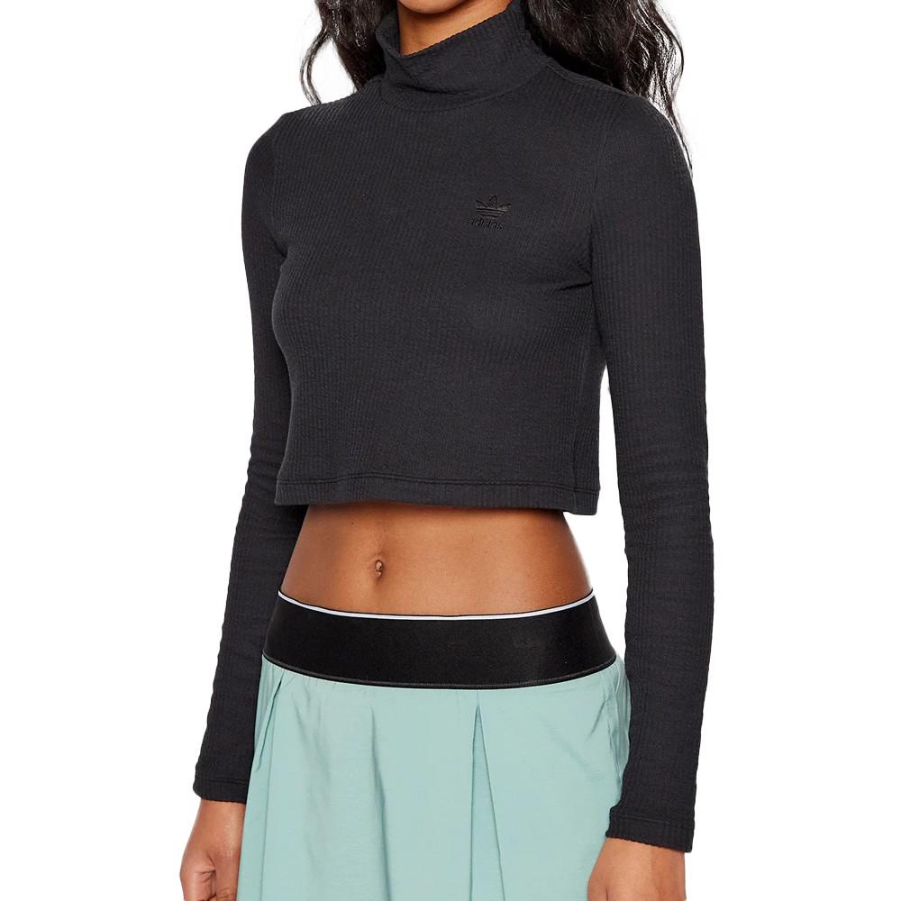 Adidas Top Noir Femme Adidas Cropped Rib