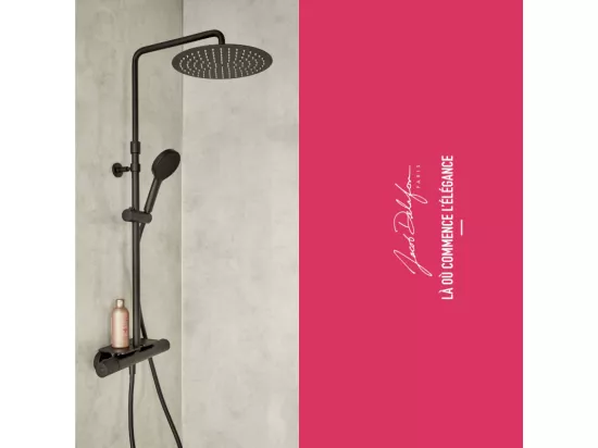 Colonne de douche thermostatique JACOB DELAFON Metro noir mat