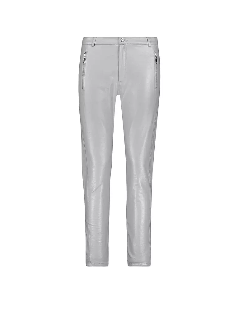 MONARI Hose in Lederoptik 7/8 grau