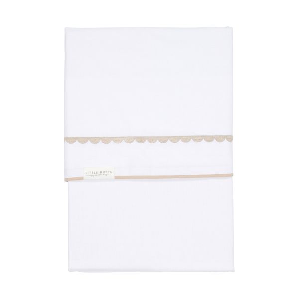 Little Dutch Ledikantlaken - 110 x 140 cm - Beige Rounded