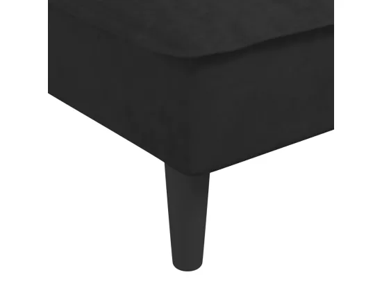 Chaise longue noir velours