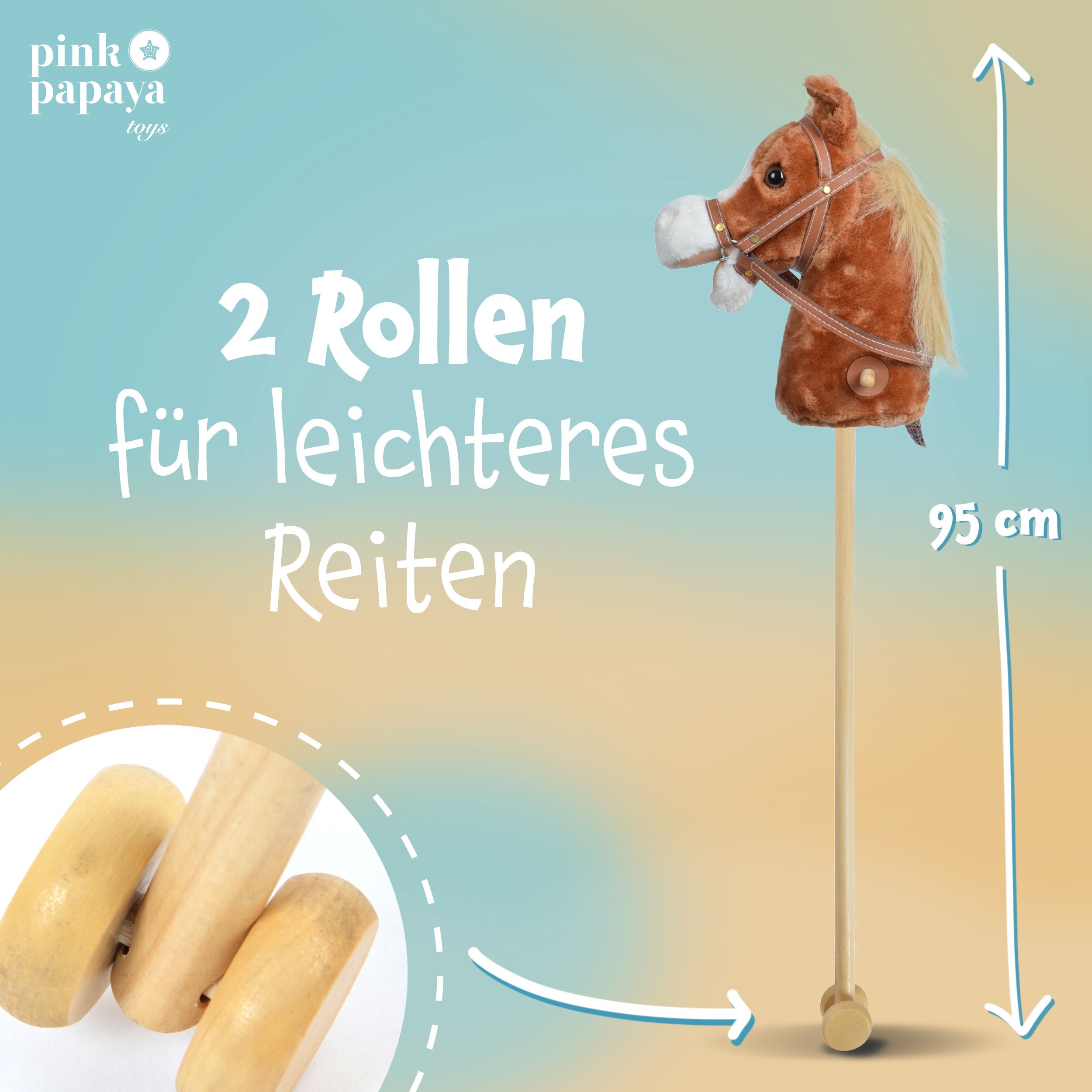 Pink Papaya Steckenpferd mit Sound Brownie