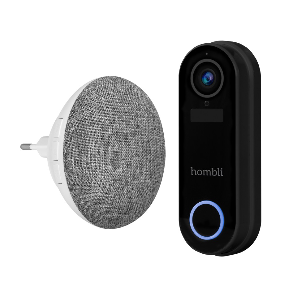 Hombli - Smart Doorbell 2 Promo Pack (Dørklokke 2 + Chime 2) Sort
