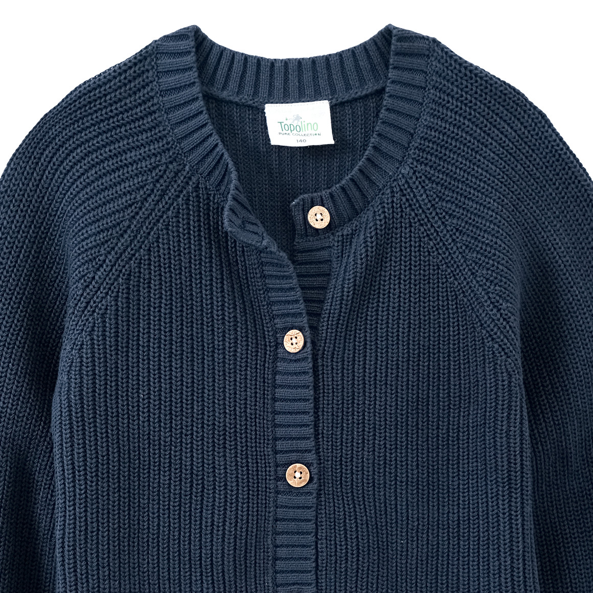 Topolino Pure Collection Kinder Strickjacke aus Bio-Baumwolle dunkelblau