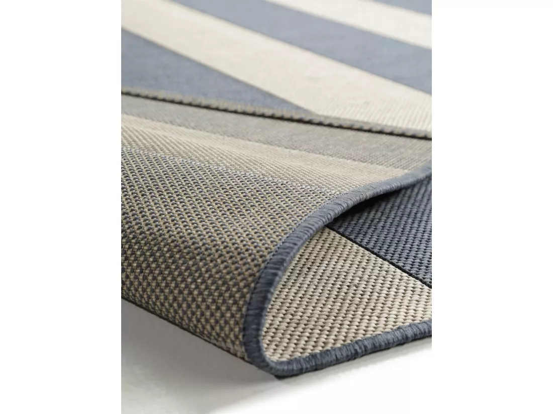 Tapis d'extérieur & intérieur Metro Bleu 140x200 cm