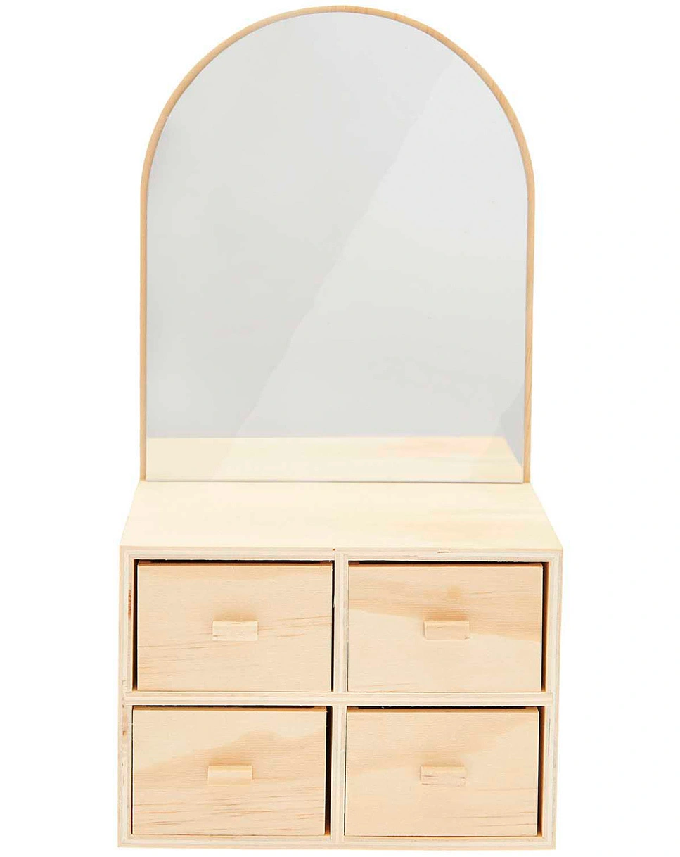 Aufbewahrungsbox SPIEGEL-KOMMODE (15x11x28,5) in natur
