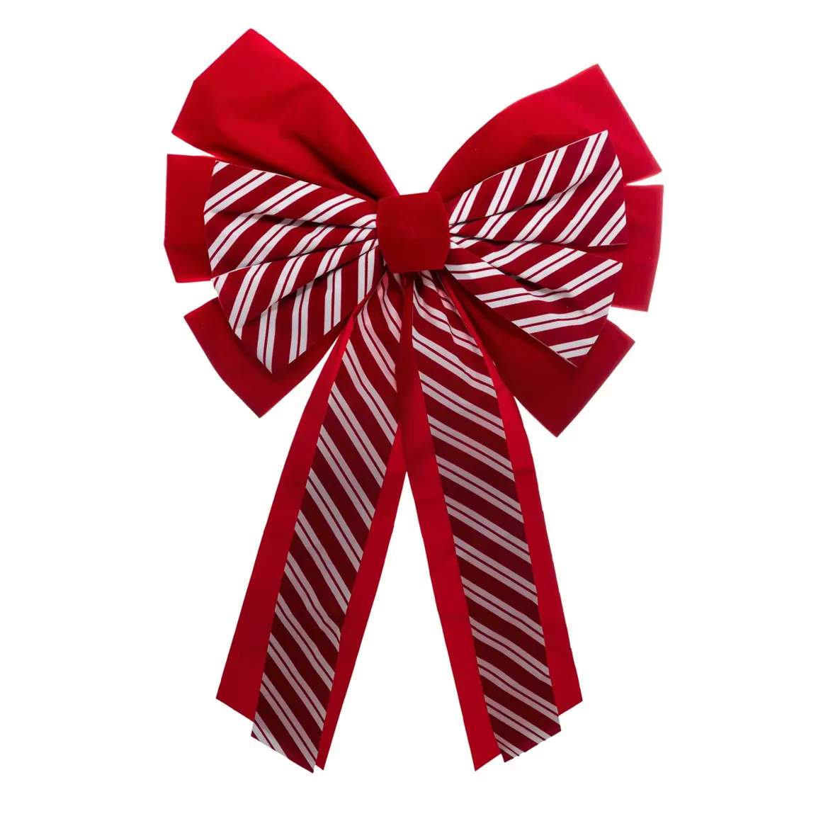 Noeud ruban Rayé (H60 cm) Rouge