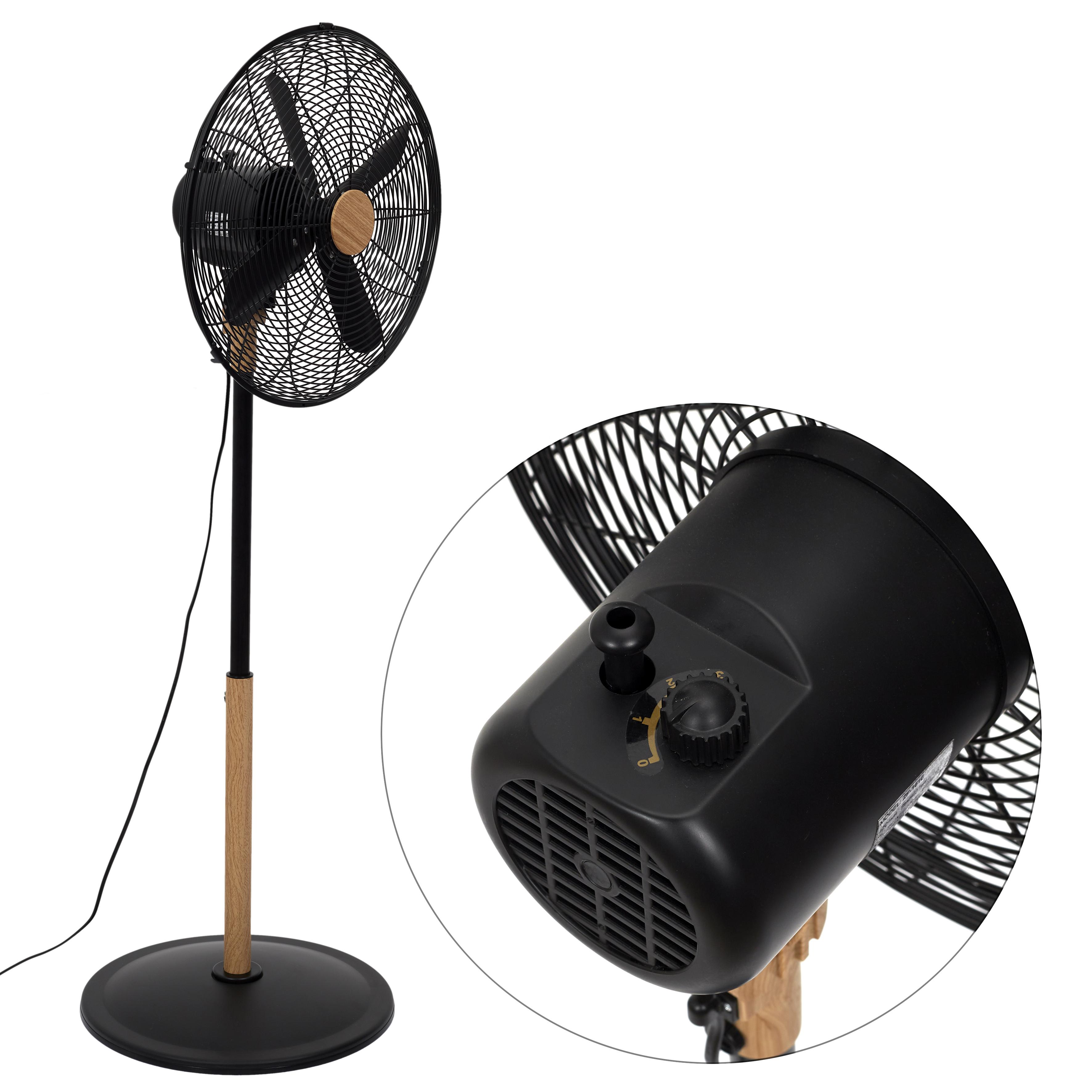 VENTILATEUR SUR PIED DIA40CM NOIR M1
