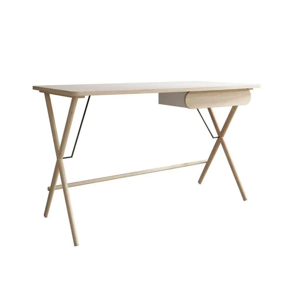 Meubella - Bureau Moron - Licht eiken - 135 cm