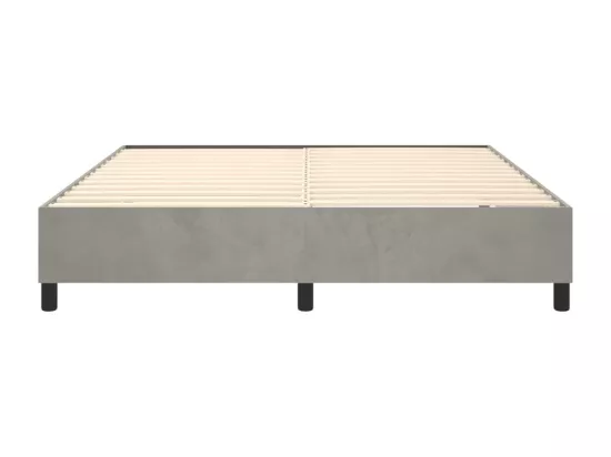 Sommier à lattes de lit Gris clair 200x200 cm Velours